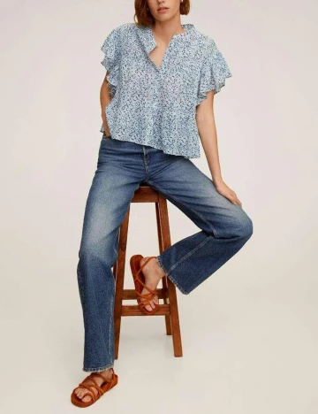 Camasa Mango, albastru, S Albastru