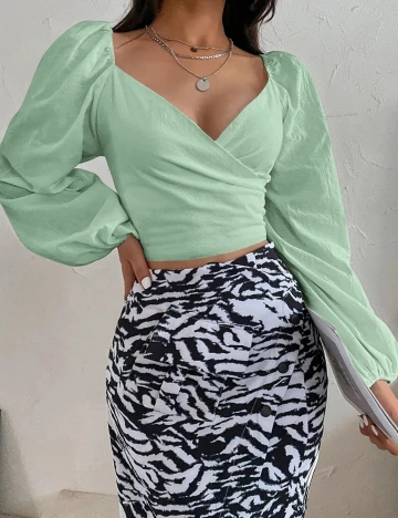 Top SHEIN, verde, S