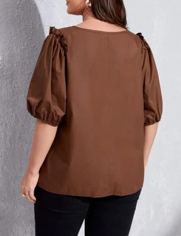 Bluza SHEIN CURVE, maro, 0 XL