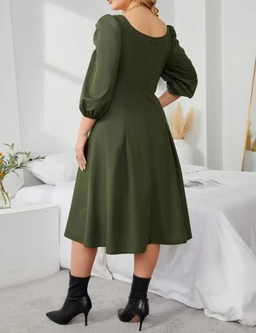 Rochie medie SHEIN CURVE, verde, 3XL