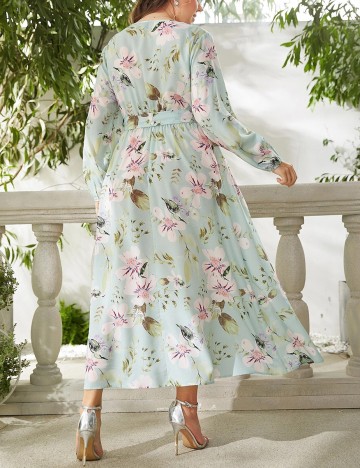 Rochie lunga SHEIN CURVE, verde, 1 XL