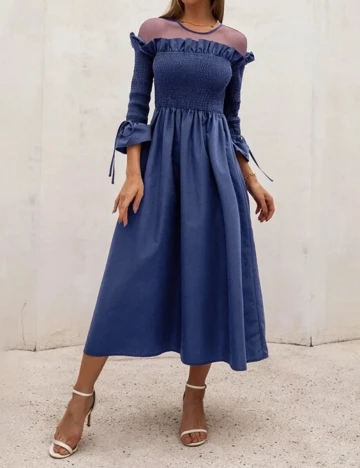Rochie medie SHEIN, albastru, M
