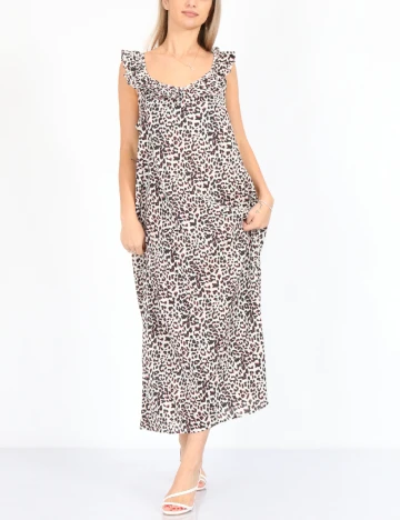 Rochie lunga Jacqueline de Yong, animal print, 40