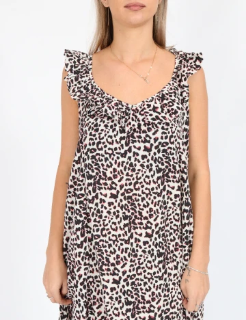 Rochie lunga Jacqueline de Yong, animal print, 40