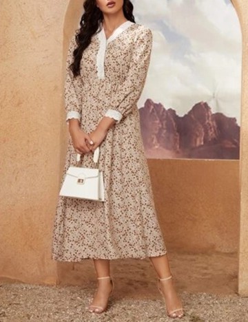 Rochie lunga SHEIN, crem, M