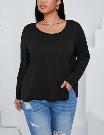 Bluza SHEIN CURVE, negru, 1 XL