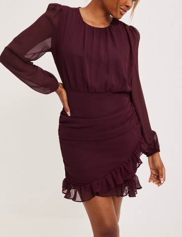 Rochie scurta NELLY, grena, 38