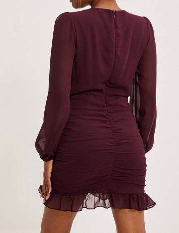 Rochie scurta NELLY, grena, 38