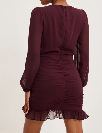 Rochie scurta NELLY, grena, 38