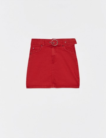 Fusta Bershka, rosu, 32