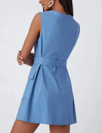 Rochie scurta SHEIN, albastru, L
