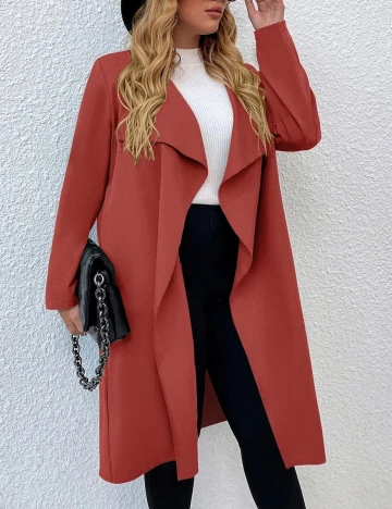 Blazer SHEIN CURVE, caramiziu, 2XL