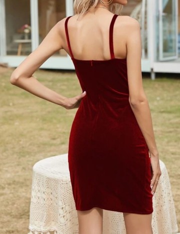 Rochie scurta SHEIN, rosu, S