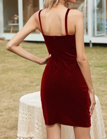 Rochie scurta SHEIN, rosu, S