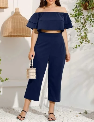 Compleu SHEIN CURVE, bleumarin, 3XL Albastru