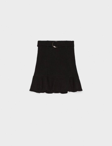 Fusta Bershka, negru, L