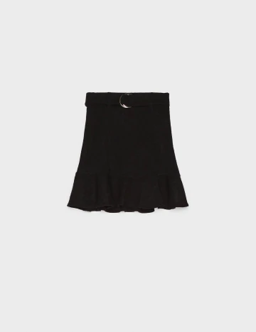 Fusta Bershka, negru, L Negru