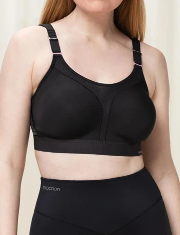 Bustiera sport Triaction, negru Negru