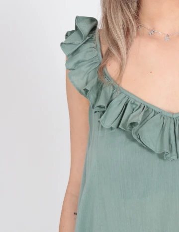 Rochie medie Jacqueline de Yong, verde, 38