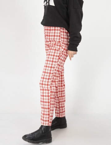Pantaloni Double Crazy, rosu, S
