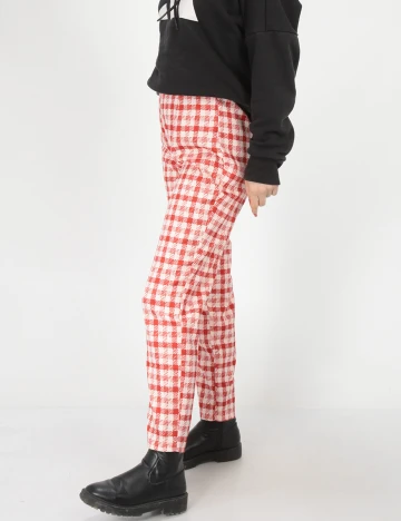 Pantaloni Double Crazy, rosu, S