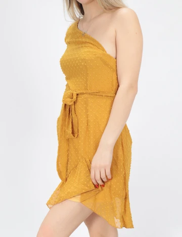Rochie Scurta SHEIN, mustar, L