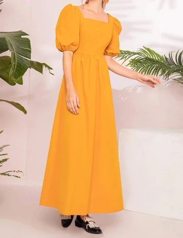Rochie lunga SHEIN, mustar, S