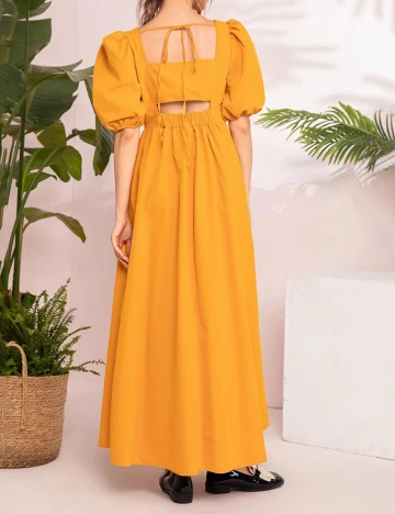 Rochie lunga SHEIN, mustar, S
