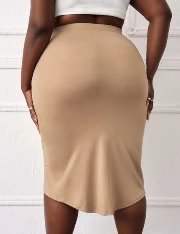 Fusta SHEIN CURVE, crem, 2XL