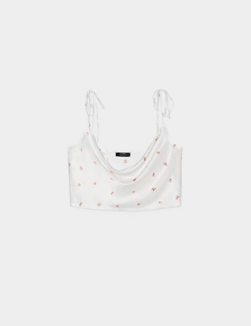Top Bershka, alb, S