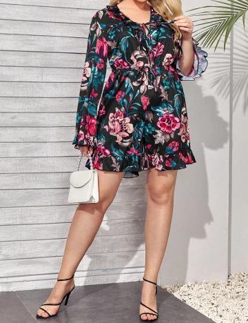 Salopeta SHEIN CURVE, floral, 3XL Floral print