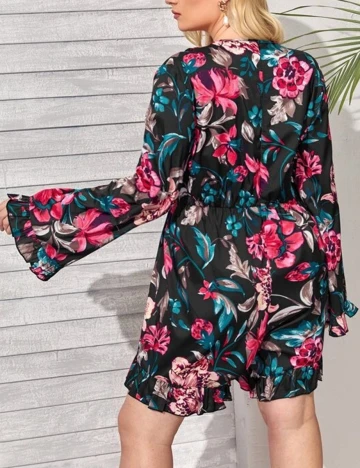 Salopeta SHEIN CURVE, floral, 3XL Floral print
