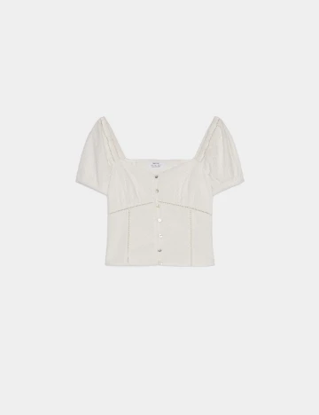 Top Bershka, alb, L