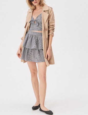 Top Sinsay, alb-negru, L