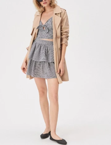 Top Sinsay, alb-negru, L