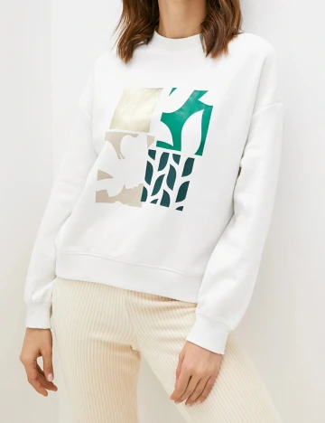 Bluza s.Oliver, alb, L Alb