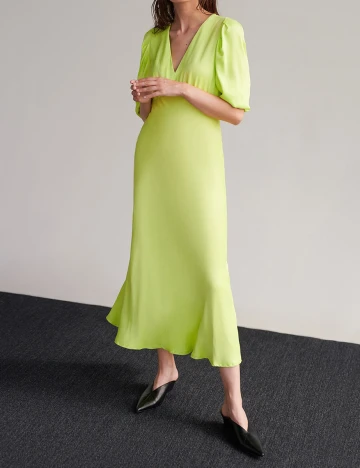 Rochie Lunga Reserved, verde, 36