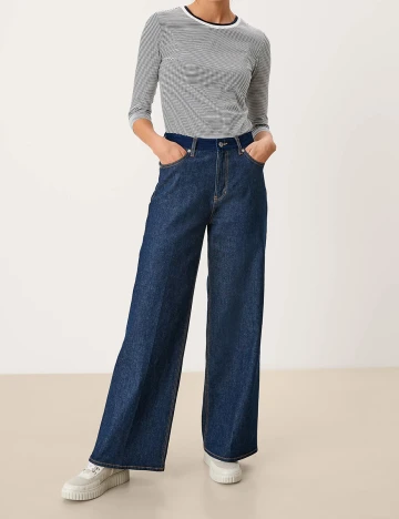 Bluza s.Oliver, alb/bleumarin