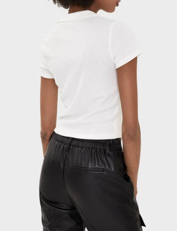 Tricou Bershka, alb, XS
