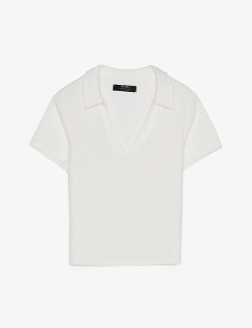 Tricou Bershka, alb, XS