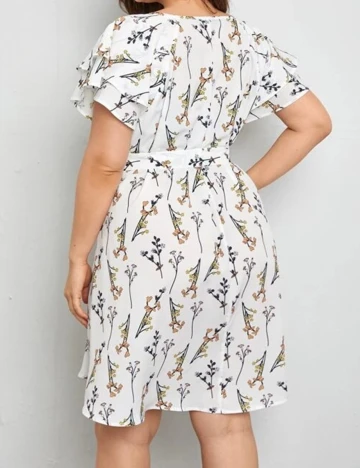 Rochie scurta SHEIN CURVE, alb, 1 XL