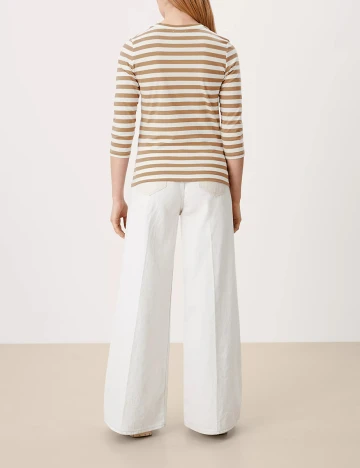 Bluza s.Oliver, alb/maro, S Maro