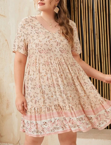 Rochie Scurta SHEIN CURVE, piersica, 2XL