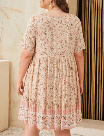 Rochie Scurta SHEIN CURVE, piersica, 2XL