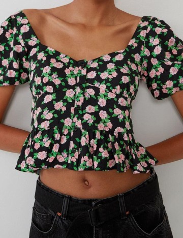 Top Zara, floral, XS