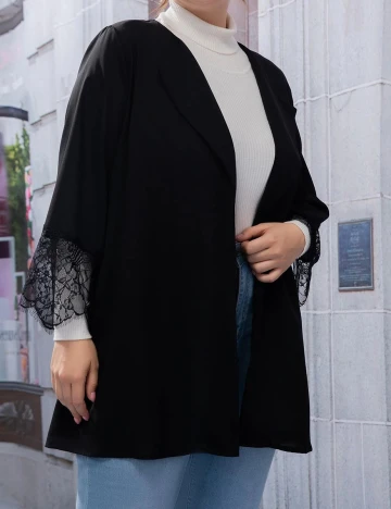 Blazer SHEIN CURVE, negru, 2XL Negru