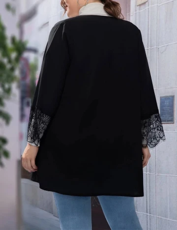 Blazer SHEIN CURVE, negru, 2XL Negru