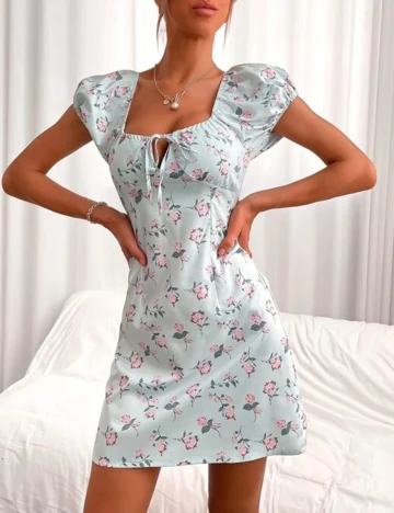 Rochie Scurta SHEIN, turcoaz, M Verde