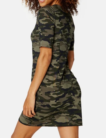 Rochie scurta Happy Holly, army, 32/34 Verde