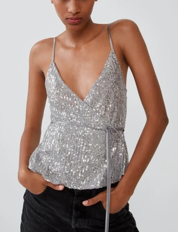 Maiou Zara, argintiu, L Gri